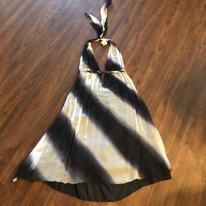 Black and white chiffon mini dress - black halo